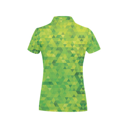 Geometric Print Design LKS402 Women's Polo Shirt