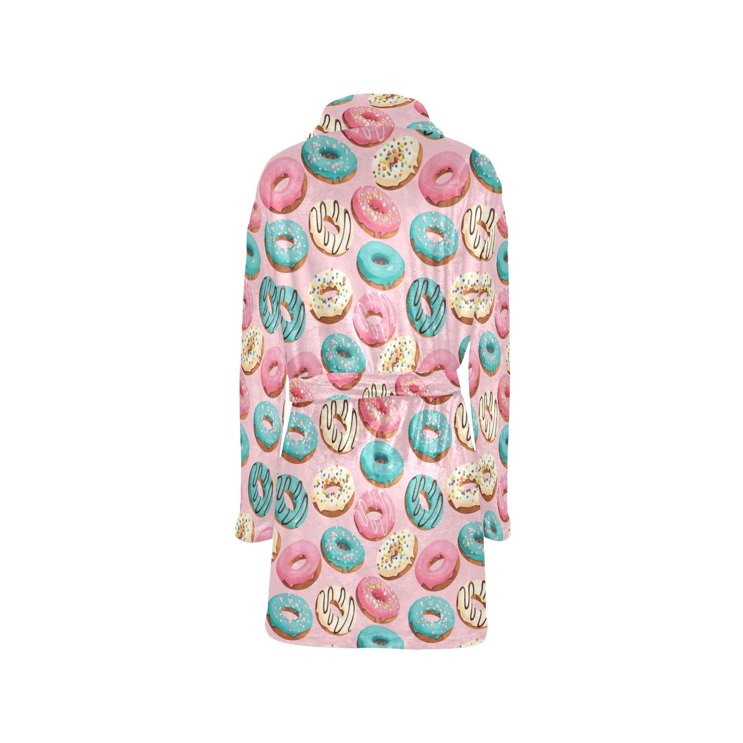 Donut Pattern Print Design DN06 Women's Fleece Robe