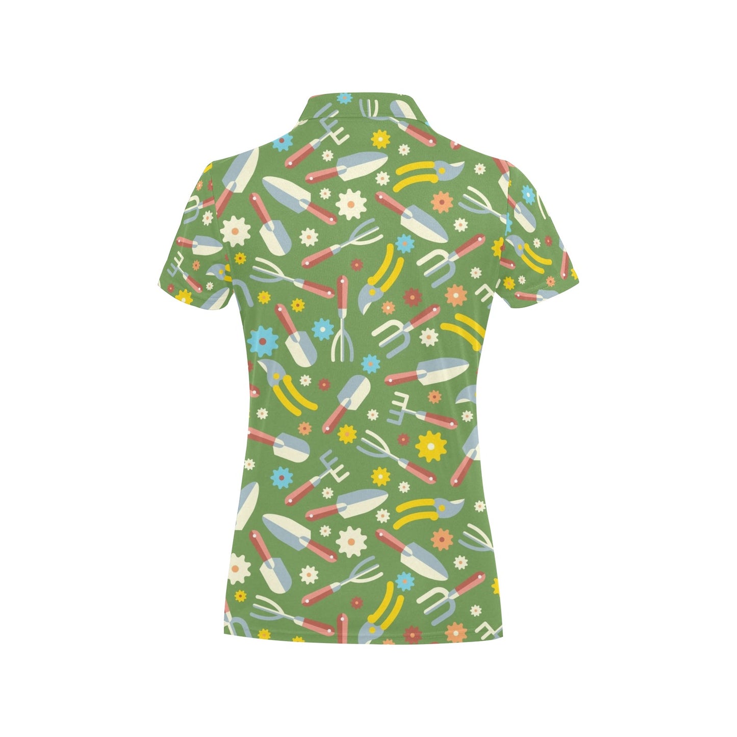 Gardening Pattern Print Design G06 Women's Polo Shirt