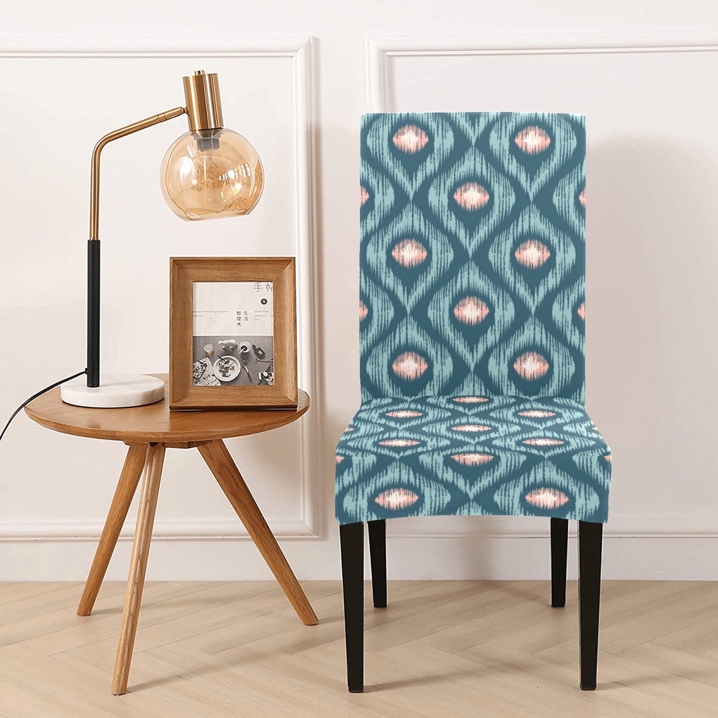 Ikat Print Design LKS402 Dining Chair Slipcover