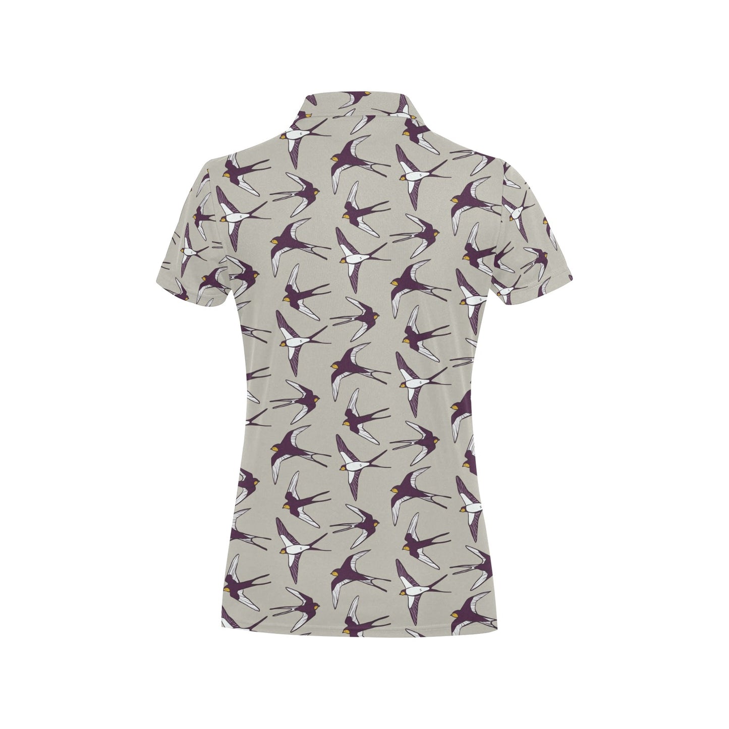 Swallow Bird Pattern Print Design 03 Women's Polo Shirt