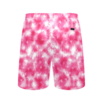 Tie Dye Pink Print Design LKS304 Men's Swim Trunks Beach Shorts