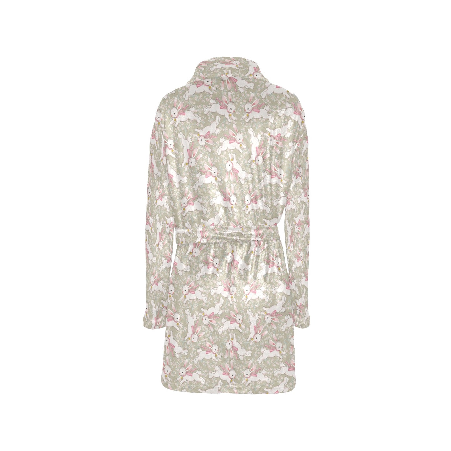 Bunny Pattern Print Design 06 Women's Fleece Robe