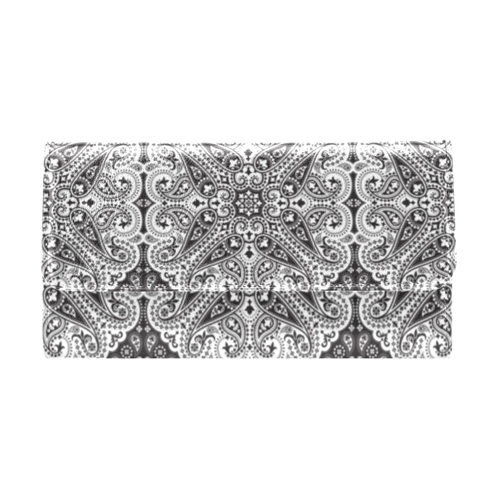 Bandana Print Design LKS309 Women's Trifold Wallet