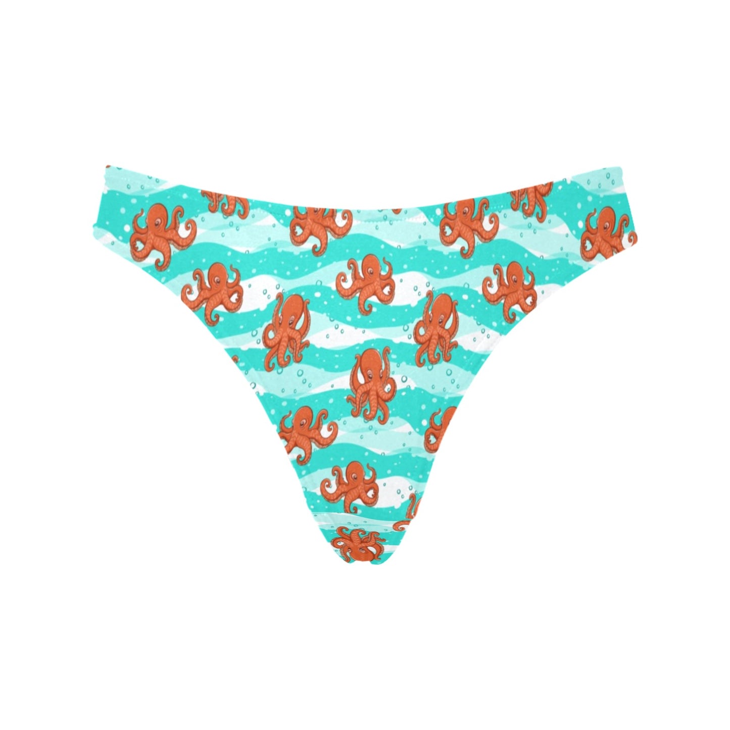 Octopus Cute Design Print Themed Women's Thongs