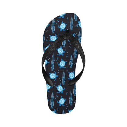 Sea Turtle Print Design LKS3013 Flip Flops