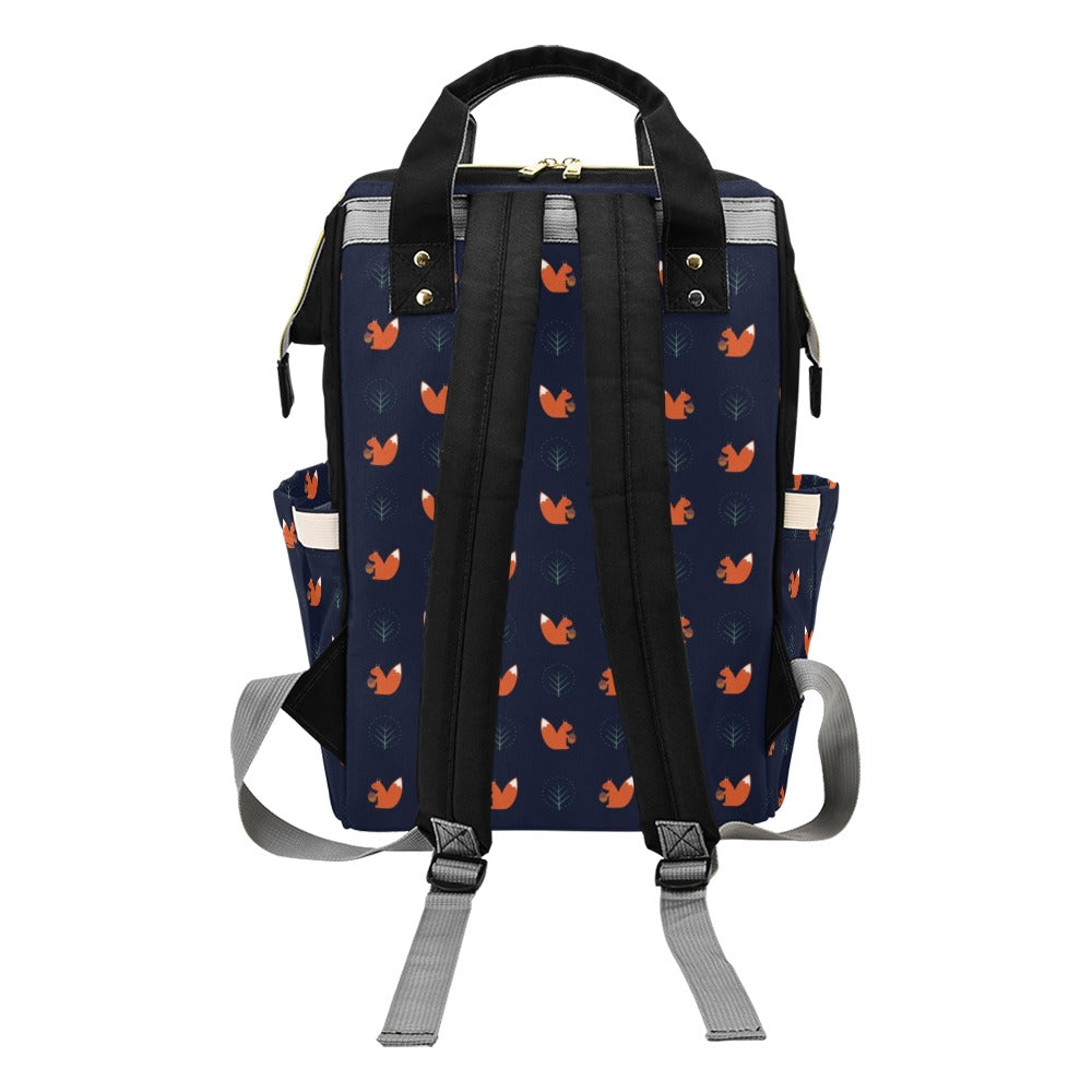 Squirrel Print Design LKS303 Diaper Bag Backpack