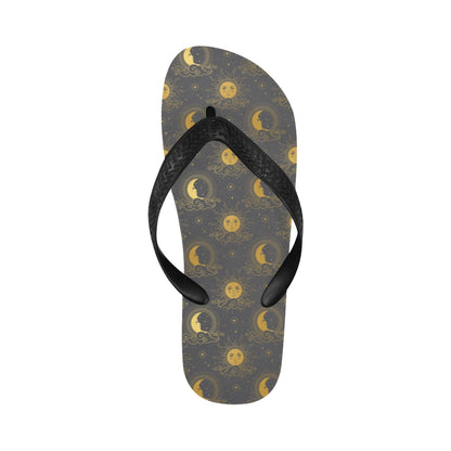 Sun Moon Print Design LKS305 Flip Flops