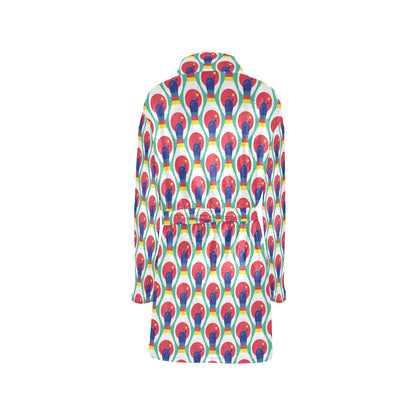 Bowling Pattern Print Design 05 Women's Fleece Robe