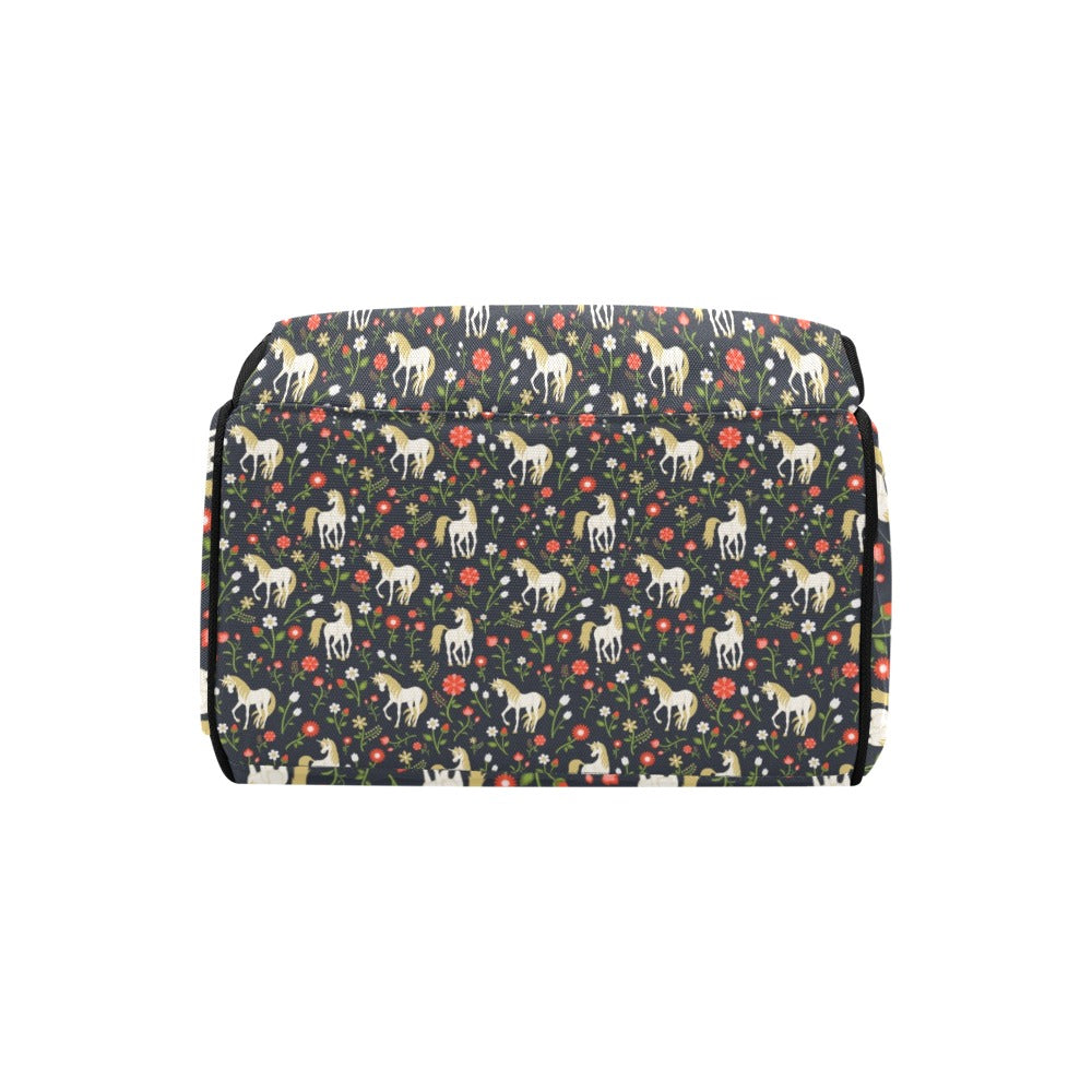 Unicorn Print Design LKS301 Diaper Bag Backpack