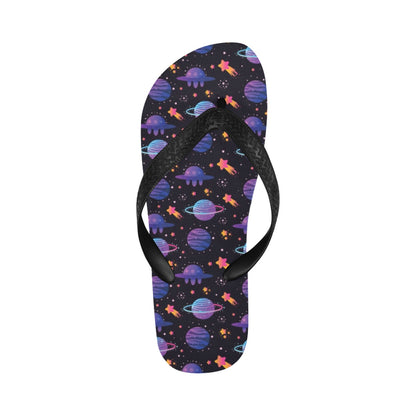 UFO Star Galaxy Print Design LKS308 Flip Flops