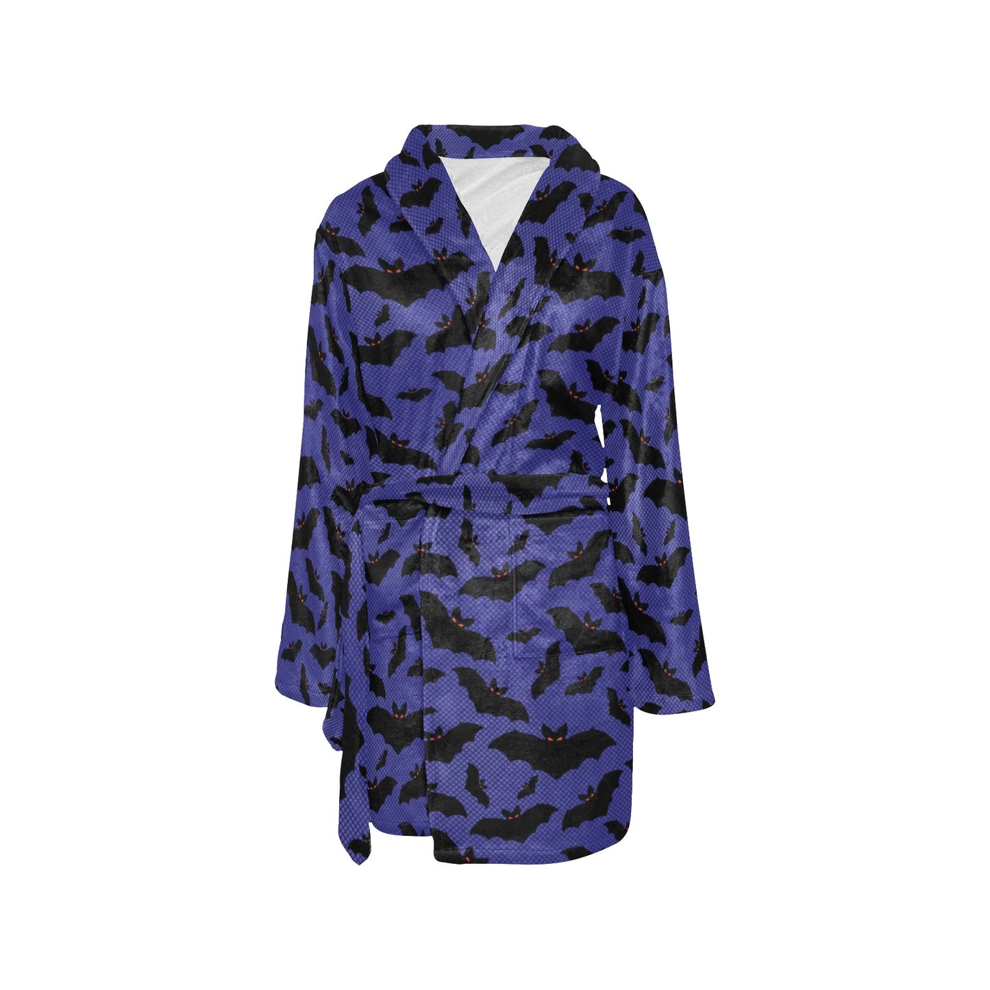 Bat Halloween Pattern Print Design 02 Women's Fleece Robe