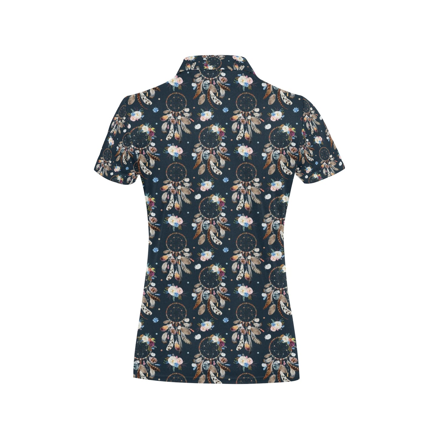 Dream Catcher Boho Floral Style Women's Polo Shirt