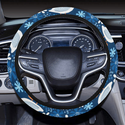 Goose Print Design LKS405 Steering Wheel Cover with Elastic Edge