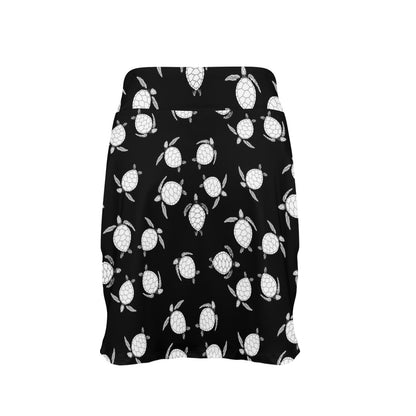 Sea Turtle Print Design LKS303 17" Golf & Pickleball Skort with Pockets