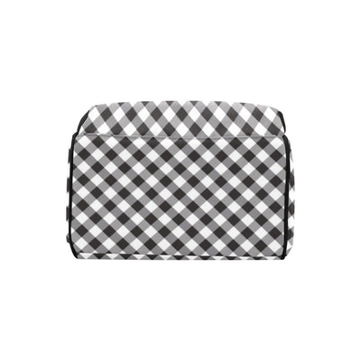 Gingham Print Design LKS402 Diaper Bag Backpack