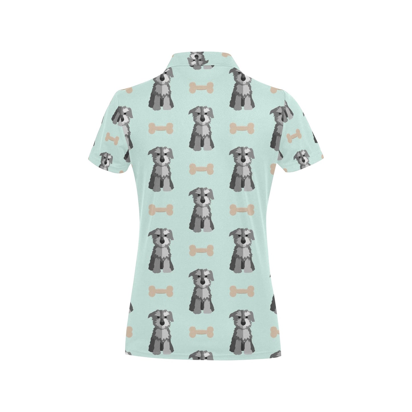 Schnauzers Pattern Print Design A03 Women's Polo Shirt