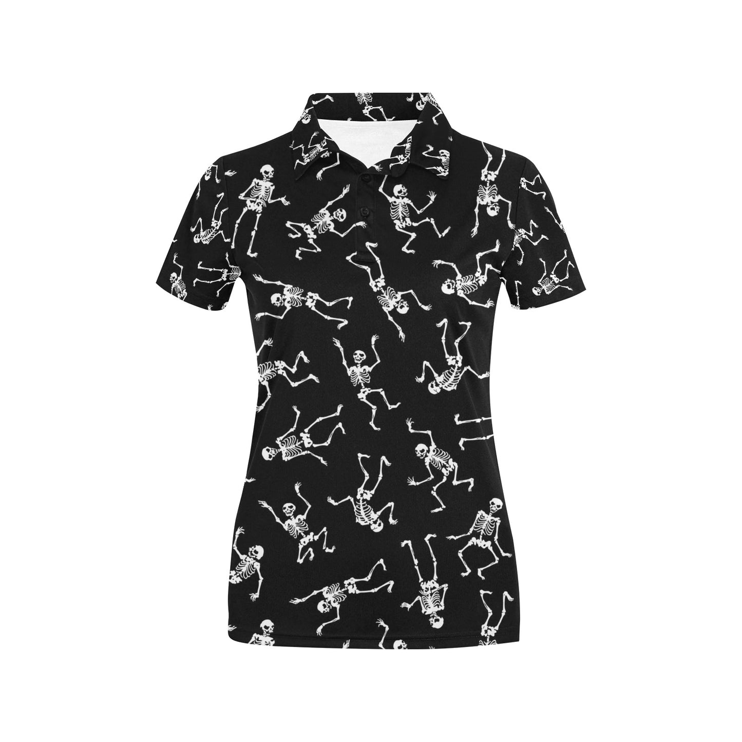 Skeleton Print Design LKS305 Women's Polo Shirt