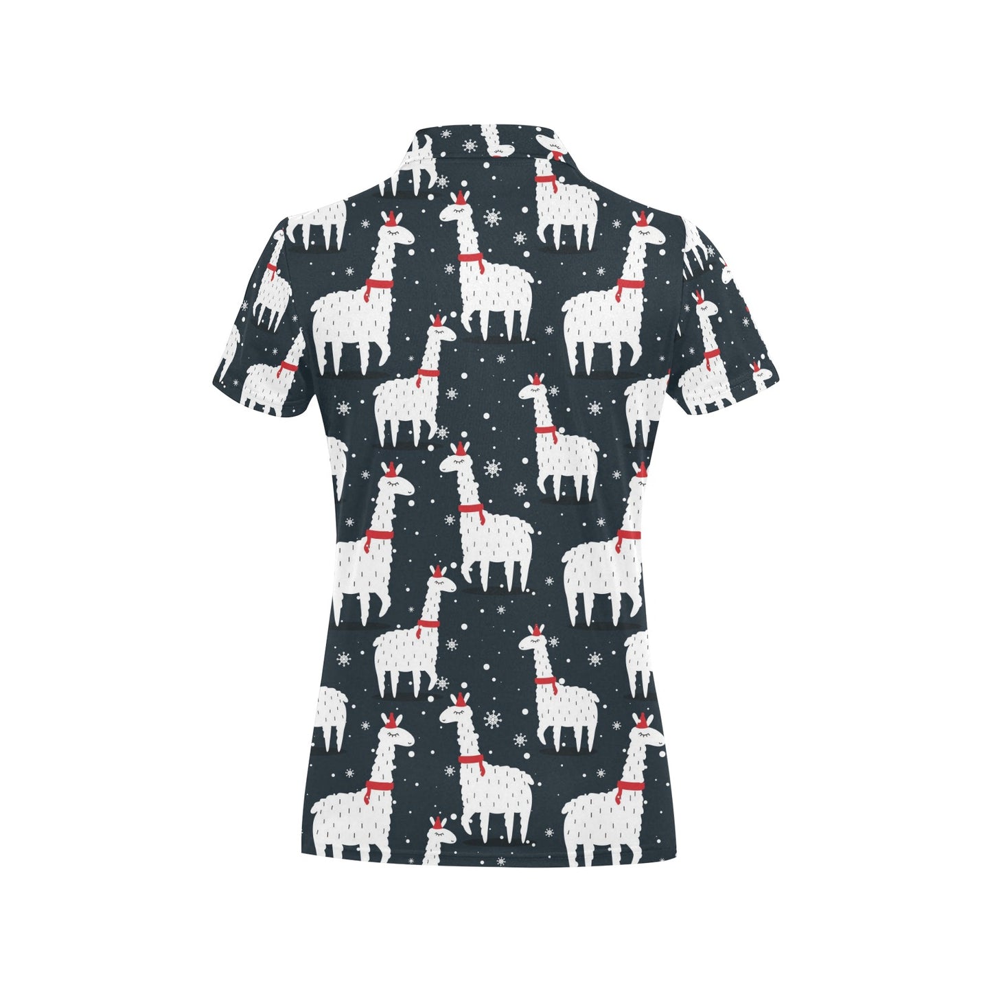 Alpaca Pattern Print Design 04 Women's Polo Shirt