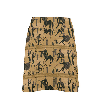 Ancient Greek Statue Print Design LKS304 17" Golf & Pickleball Skort with Pockets