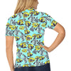 Angelfish Pattern Print Design 02 Women's Polo Shirt