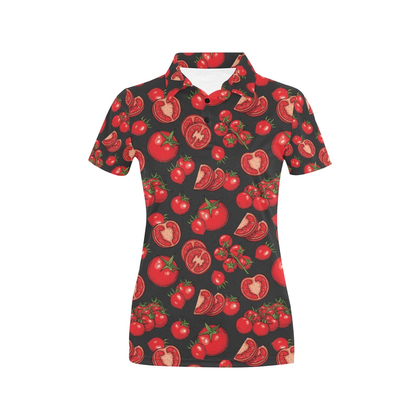 Tomato Print Design LKS303 Women's Polo Shirt