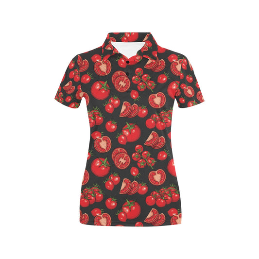 Tomato Print Design LKS303 Women's Polo Shirt