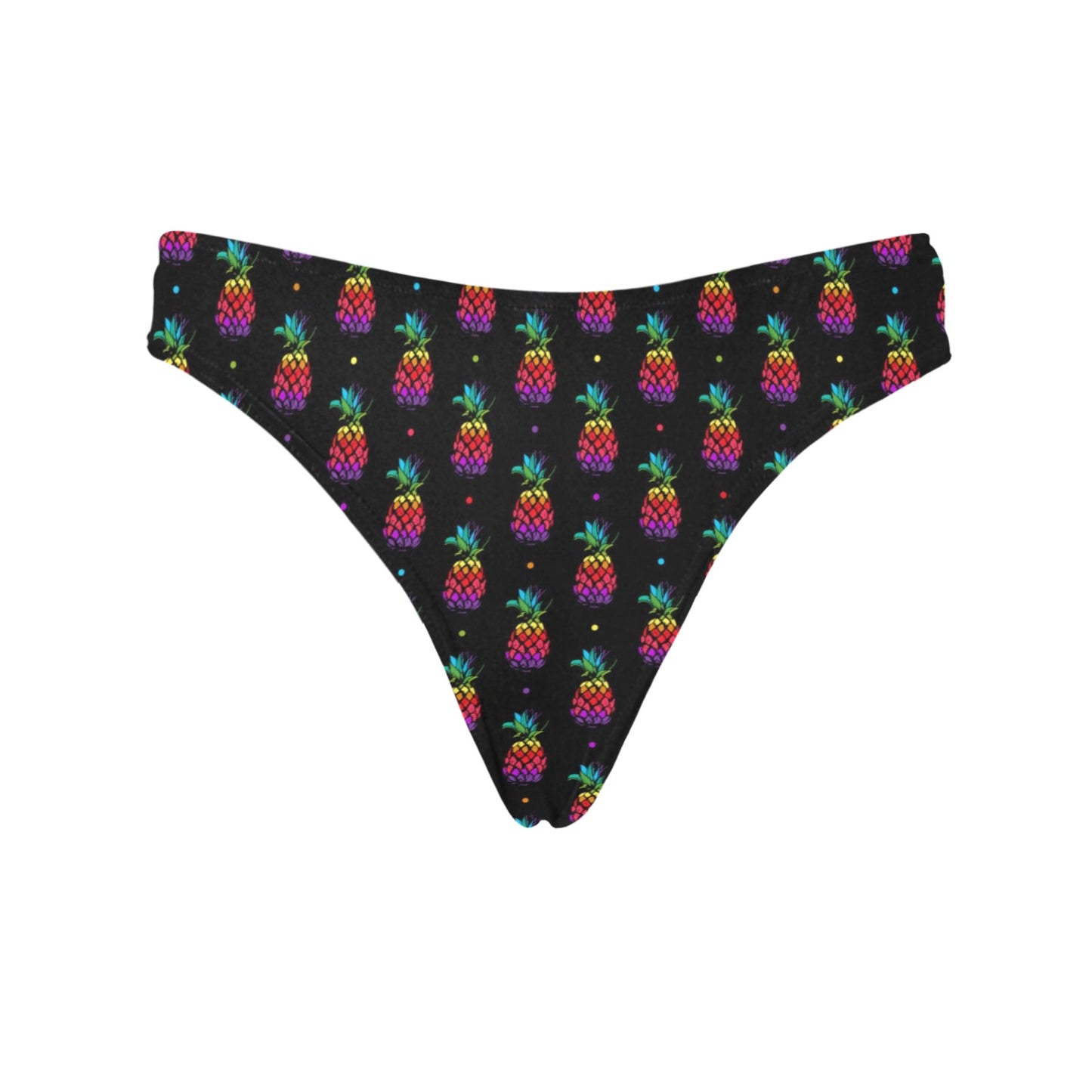Pineapple Rainbow Dot Print Women's Thongs
