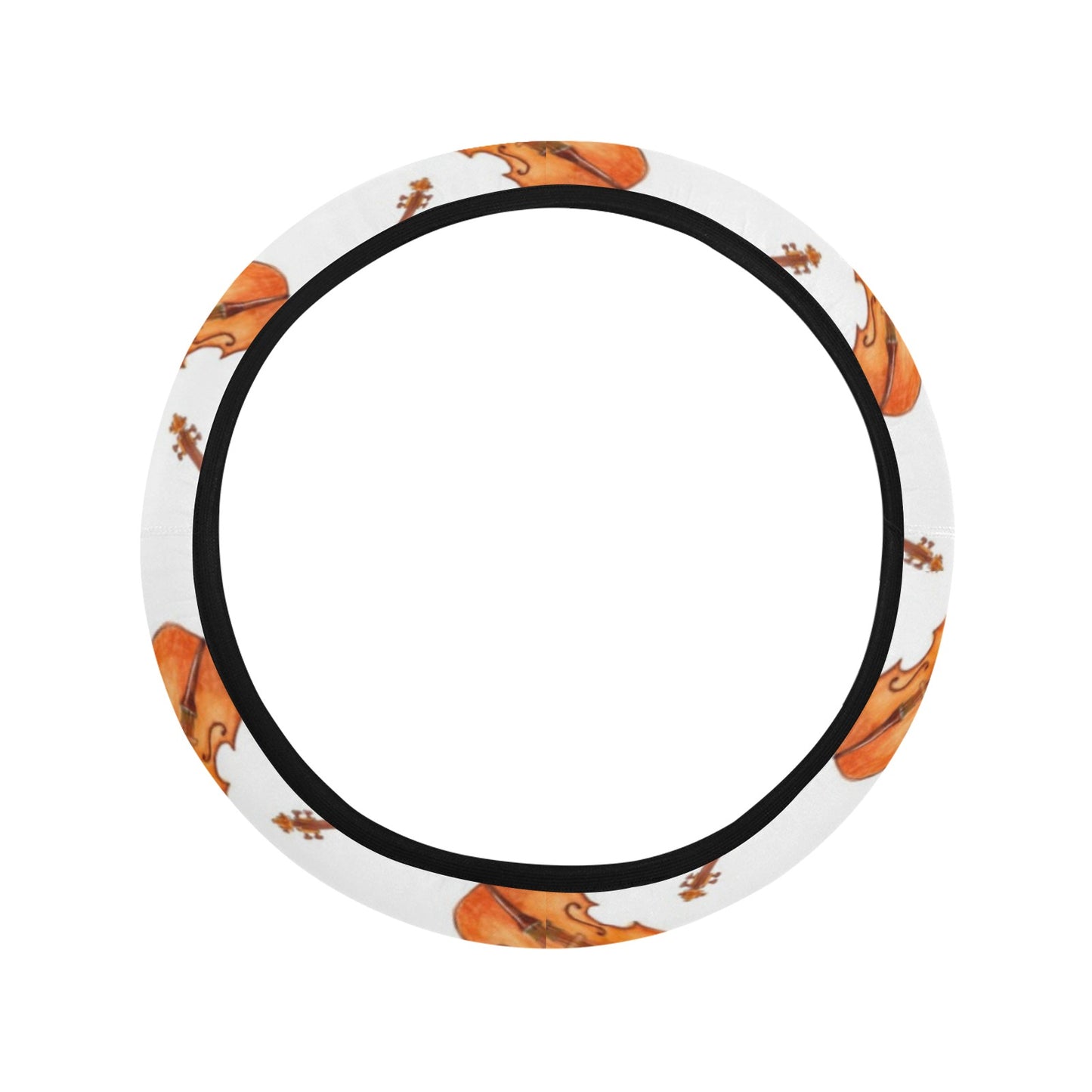 Violin Print Design LKS401 Steering Wheel Cover with Elastic Edge