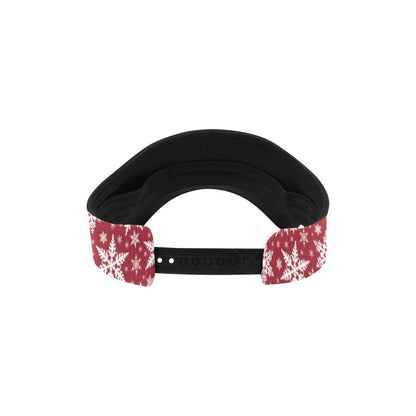 Snowflake Red Print Design LKS302 Unisex Sun Visor