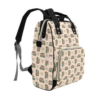 Hippie Van Peace Print Design LKS303 Diaper Bag Backpack