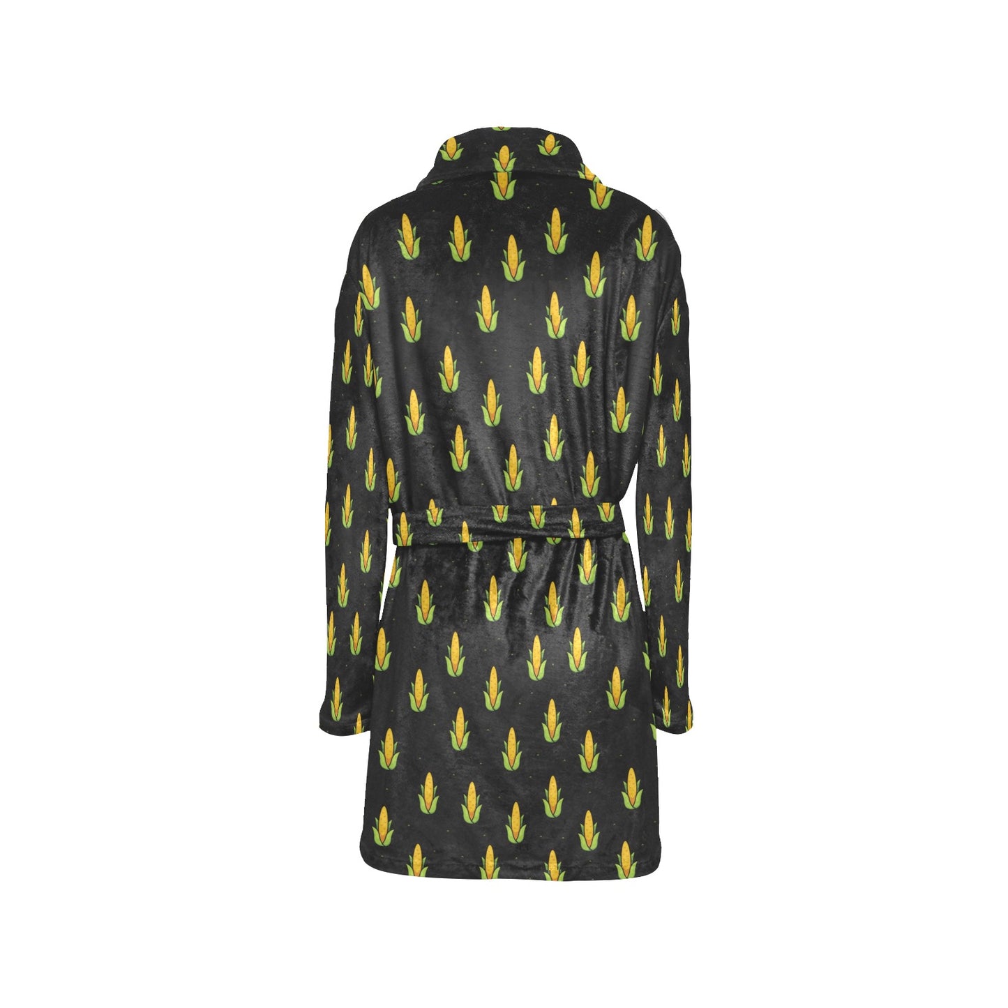 Corn Pattern Print Design 04 Women's Fleece Robe