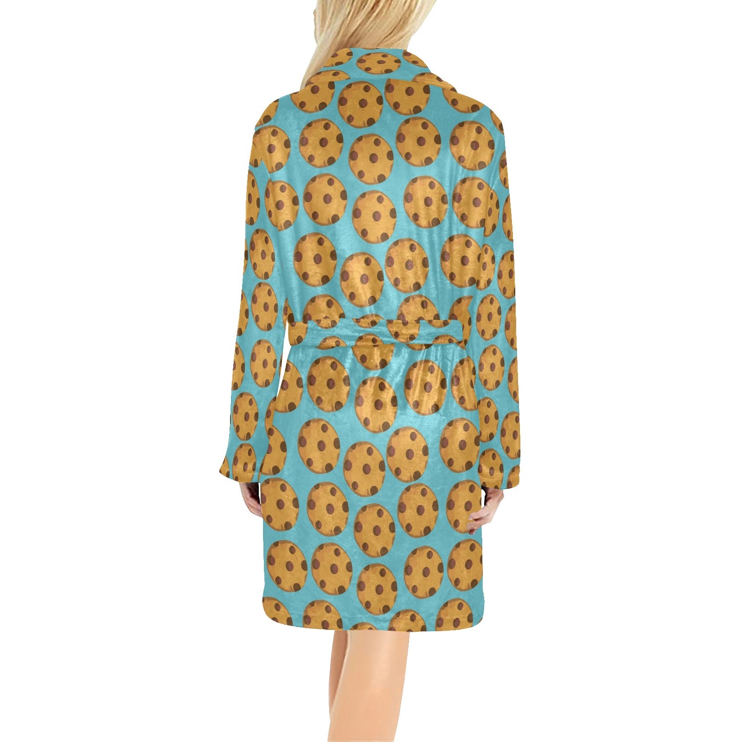 Cookie Pattern Print Design 01 Women's Fleece Robe