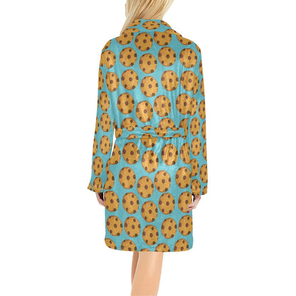 Cookie Pattern Print Design 01 Women's Fleece Robe