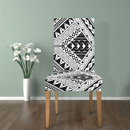 Samoan Tattoo Style Print Design LKS307 Dining Chair Slipcover