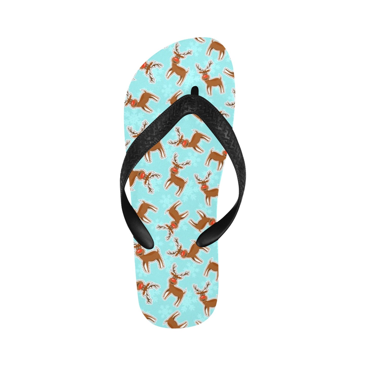 Reindeer Print Design LKS403 Flip Flops