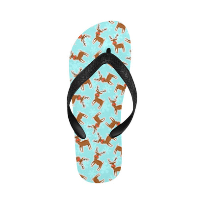 Reindeer Print Design LKS403 Flip Flops