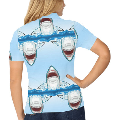 Shark Bite Women's Polo Shirt