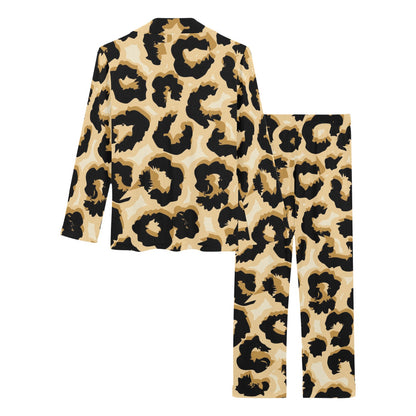 Jaguar Skin Pattern Print Design 02 Women's Long Pajama Set
