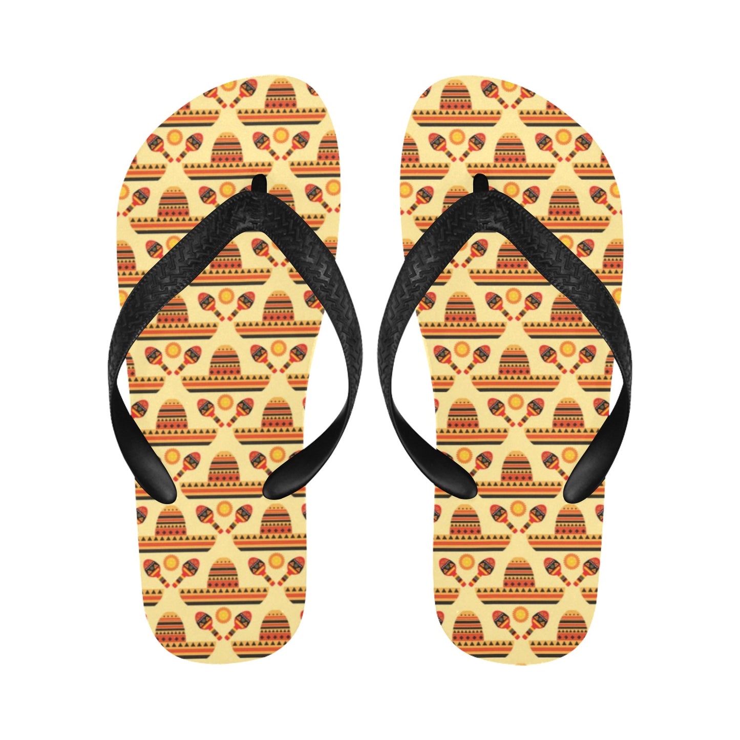 Maracas Print Design LKS403 Flip Flops