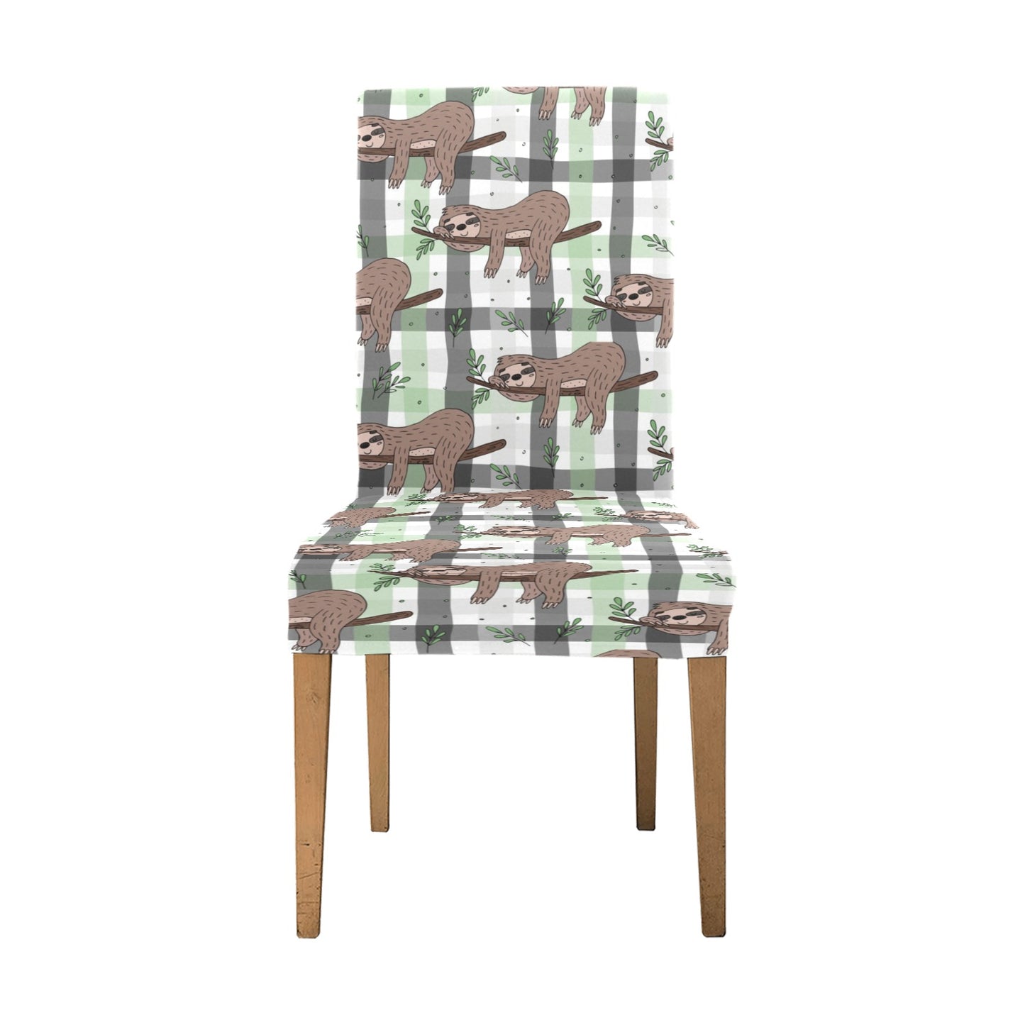 Sloth Print Design LKS301 Dining Chair Slipcover
