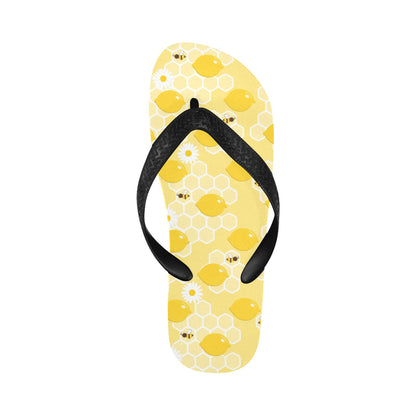 Honey Bee Honeycomb Print Design LKS3010 Flip Flops