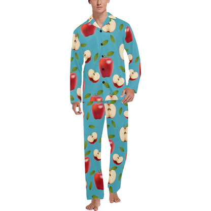 Apple Pattern Print Design AP012 Men's Long Pajama Set