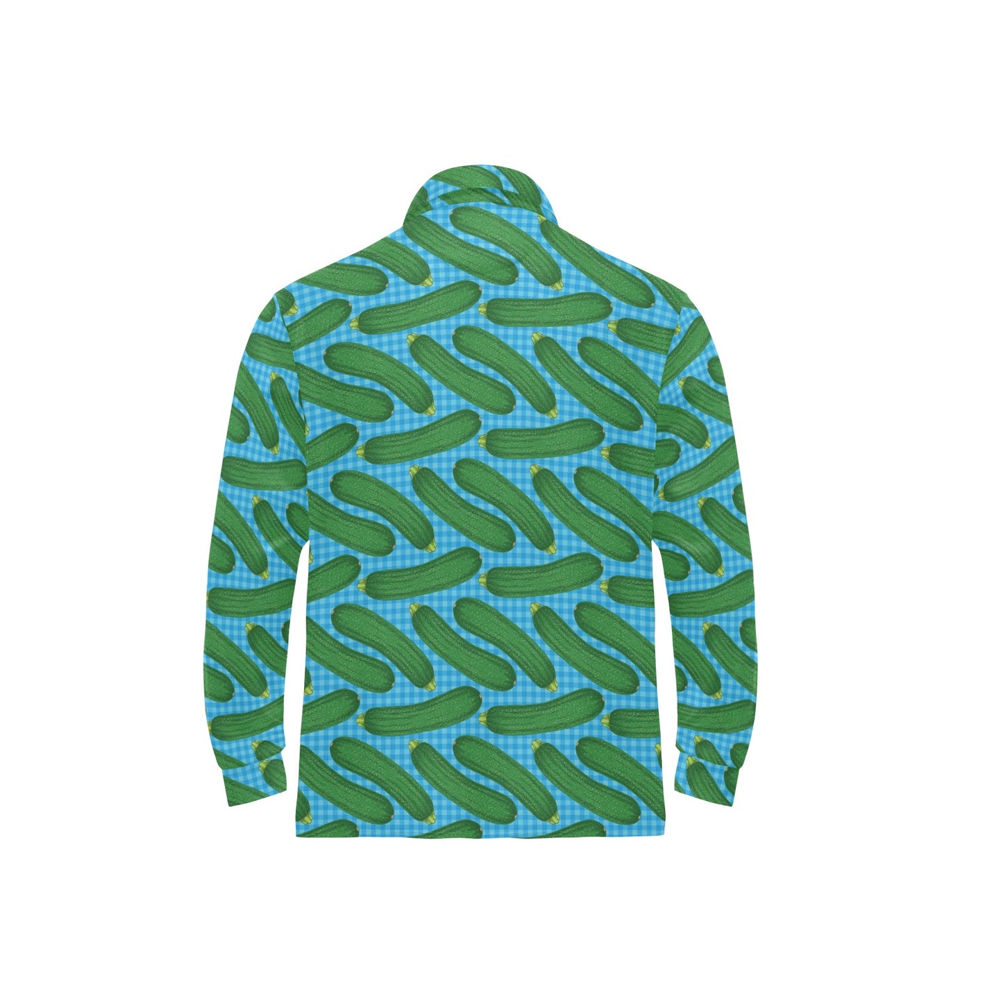 Zucchini Print Design LKS301 Long Sleeve Polo Shirt For Men's