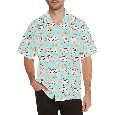 Cattle Print Design LKS403 Men's Men's Hawaiian Shirt