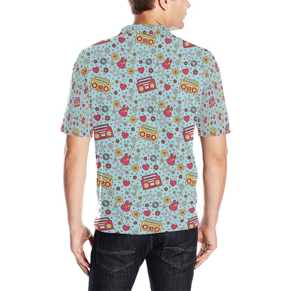 Hippie Print Design LKS307 Men Polo Shirt