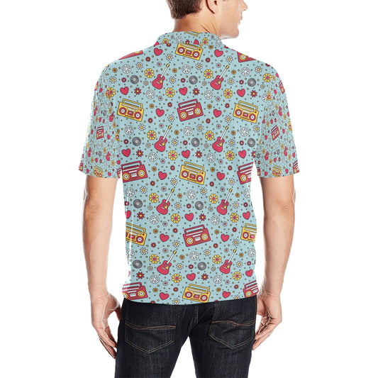 Hippie Print Design LKS307 Men Polo Shirt