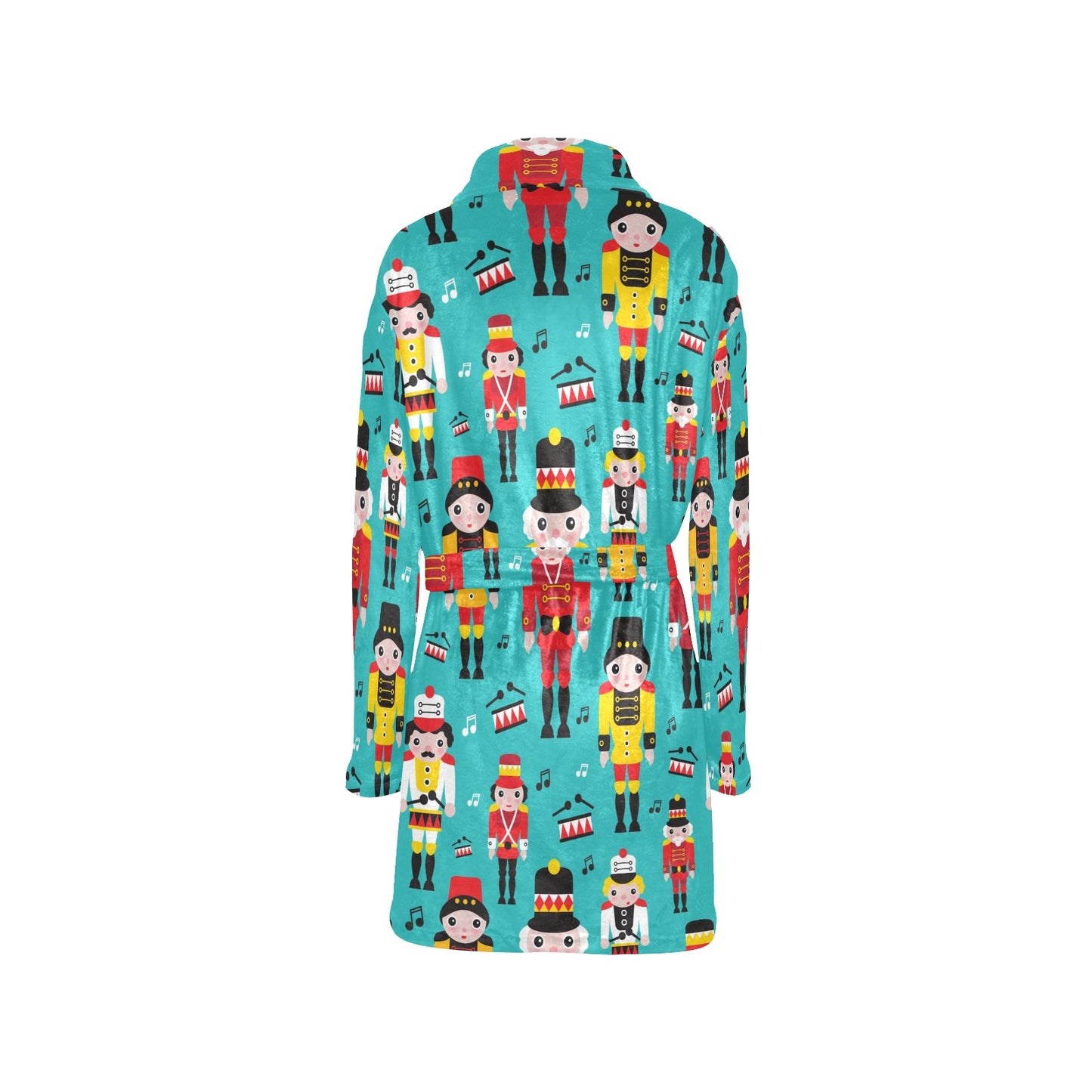 Nutcracker Pattern Print Design A03 Women's Fleece Robe