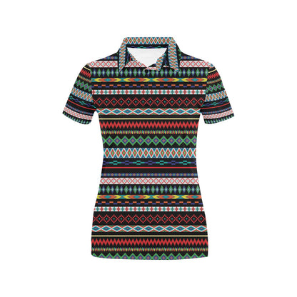 Southwest Pattern Print Design LKS302 Women's Polo Shirt