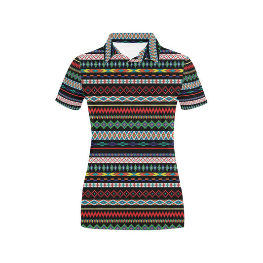 Southwest Pattern Print Design LKS302 Women's Polo Shirt